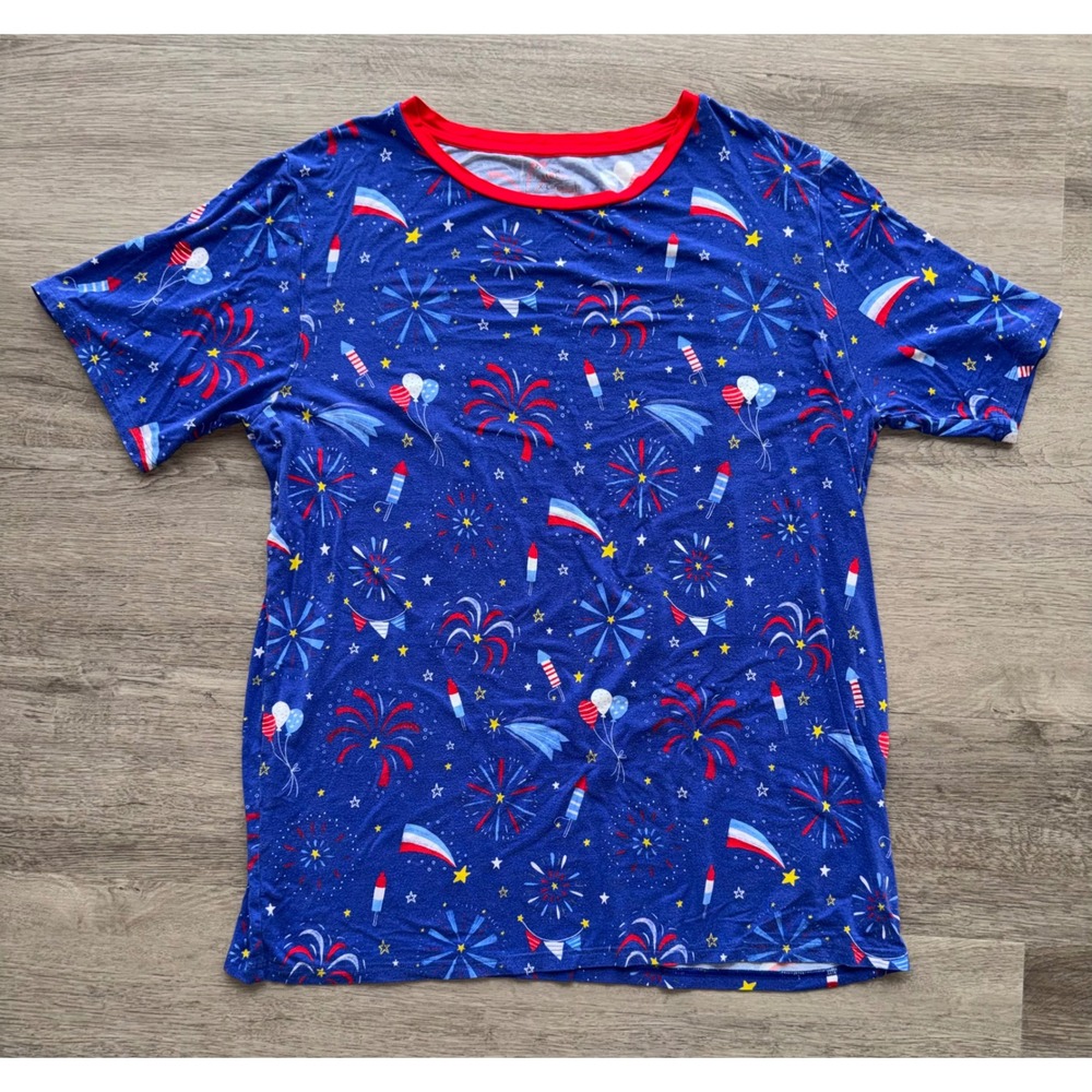 Little Sleepies Women's Fireworks Bamboo Sleep Pajama Shirt, XL